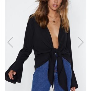 NEW Nasty Gal Black Blouse